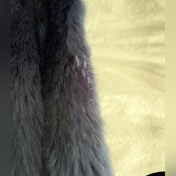 NWOT J Crew faux fur vest navy blue XS - Picture 4 of 4